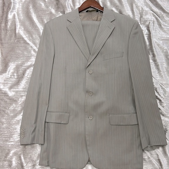 Two-piece men’s suit super 140 Merino wool Italian men’s suit Pronto Moda - Picture 1 of 6